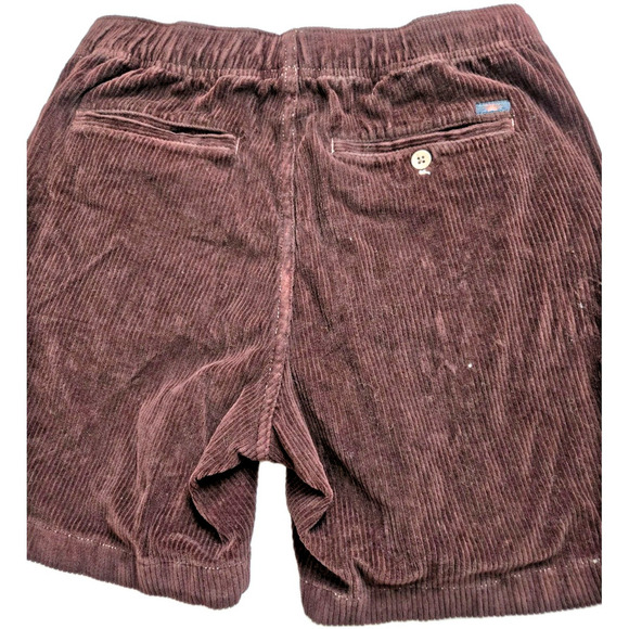 Faherty Burgundy Corduroy Drawstring Shorts Pockets Size Small Mens - Picture 4 of 14